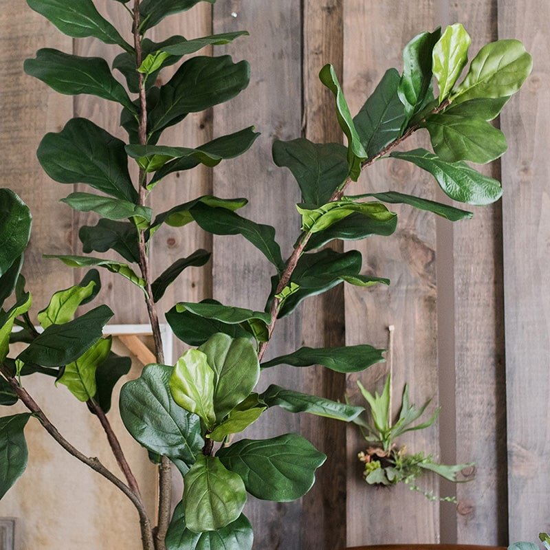 Artificial Tree Fiddle Leaf Tree In Pot - RusticReach