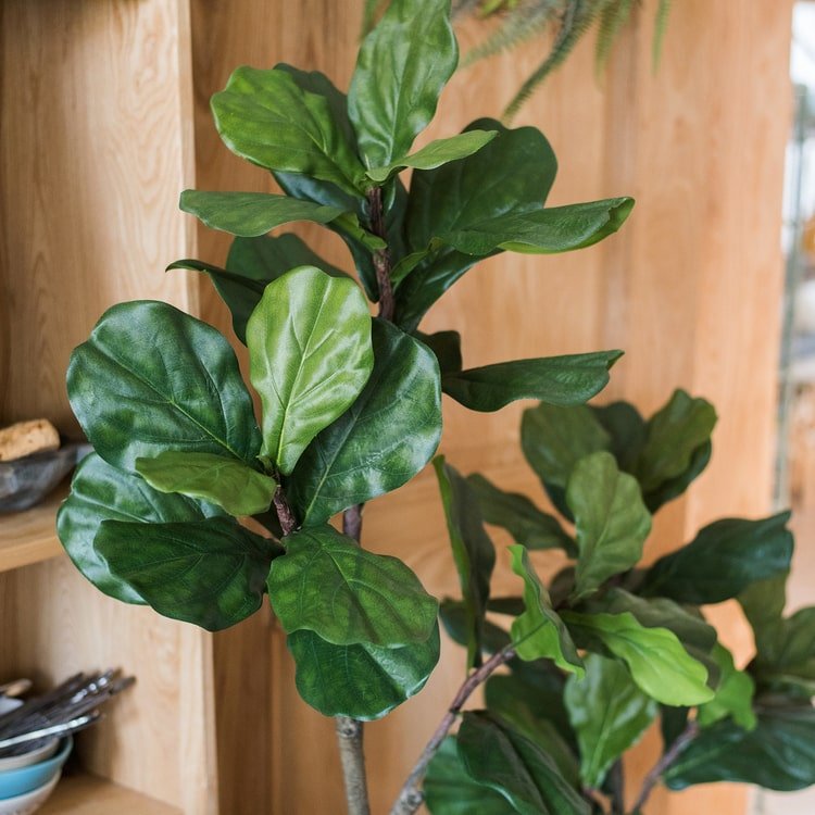 Artificial Tree Fiddle Leaf Tree In Pot - RusticReach