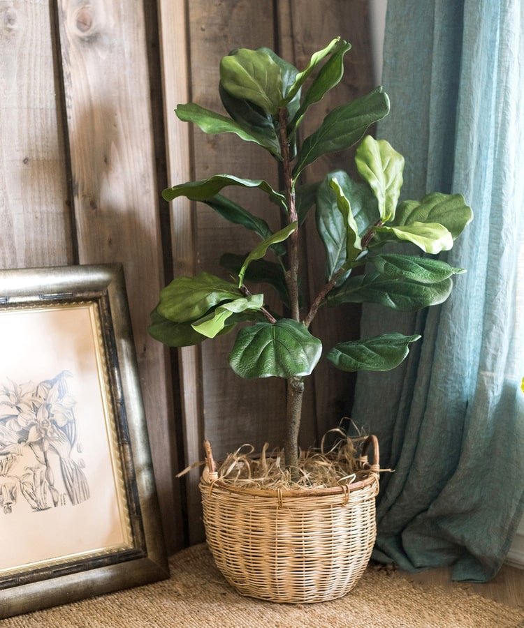 Artificial Tree Fiddle Leaf Tree In Pot - RusticReach