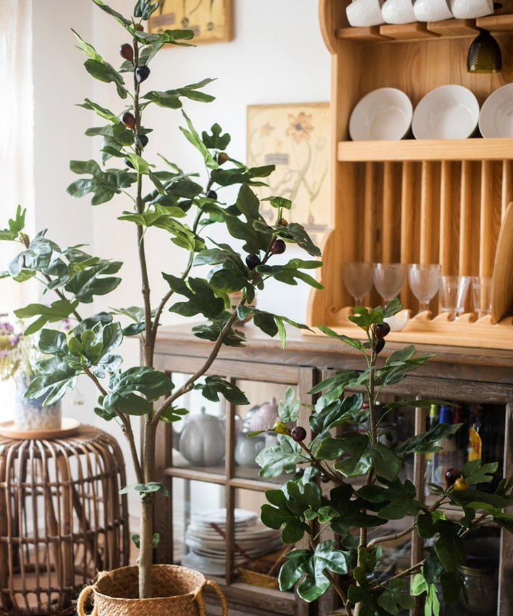 Artificial Silk Fig Tree In Pot - RusticReach