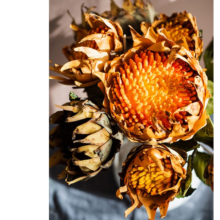 Artificial Flannel Sunflower Stem