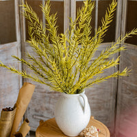 Artificial Flax Grass Stem in Yellow 46" Tall Faux