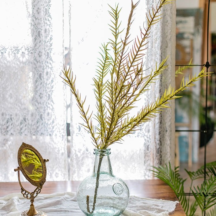 Artificial Flax Grass Stem in Yellow 46" Tall Faux - RusticReach