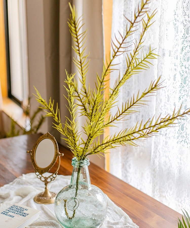 Artificial Flax Grass Stem in Yellow 46" Tall Faux - RusticReach