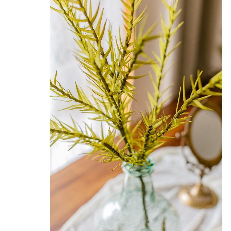 Artificial Flax Grass Stem in Yellow 46" Tall Faux - RusticReach