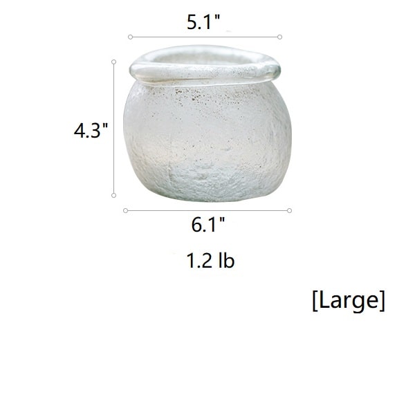 Hand Blown Glass Foggy Glass Vase - RusticReach