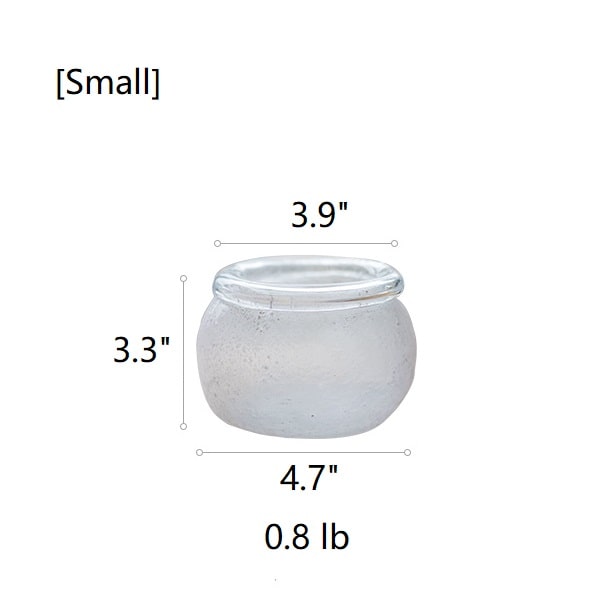 Hand Blown Glass Foggy Glass Vase - RusticReach