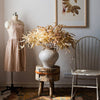 Large French Country White Ceramic Flower Vase - RusticReach