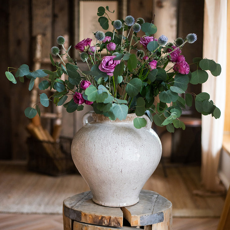 Large Country White Flower Vase – RusticReach
