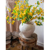 Large French Country White Ceramic Flower Vase - RusticReach