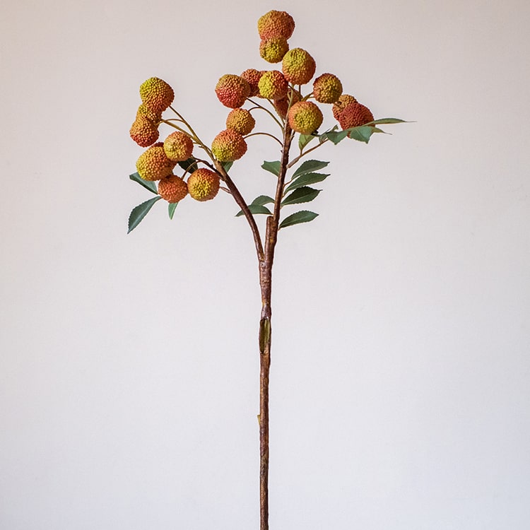 Artificial Fruit Lychee Stem 27" Tall
