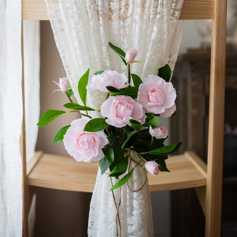 Faux Silk Gardenia Flower Stem 22" Tall - RusticReach