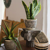 Geometric Art Concrete Flower Pot - RusticReach