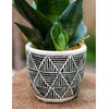 Geometric Art Concrete Flower Pot - RusticReach