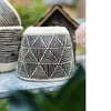 Geometric Art Concrete Flower Pot - RusticReach