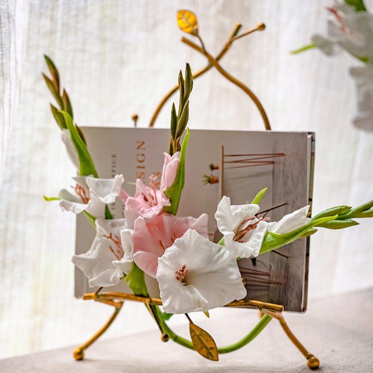 Faux Silk Artificial Gladiolus Flower Stem
