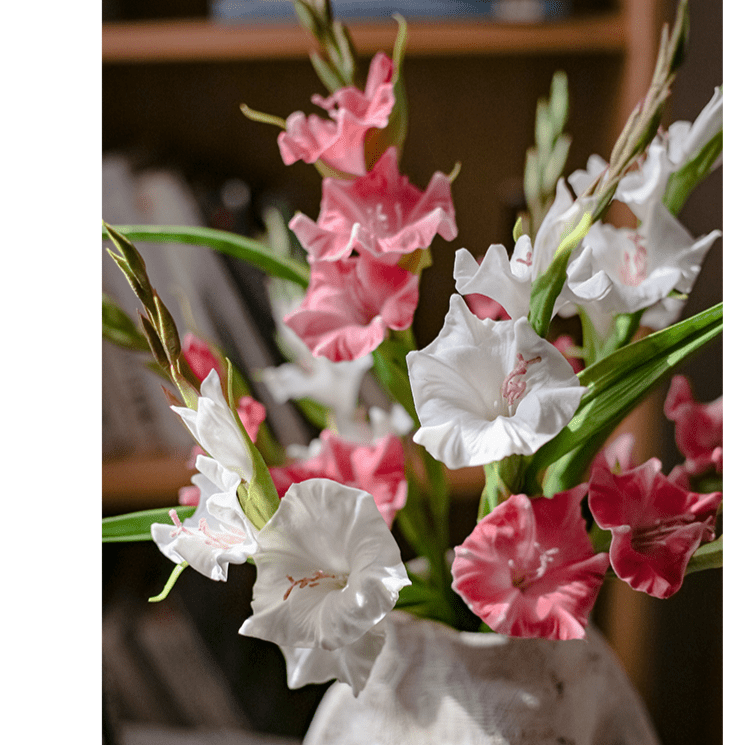 Faux Silk Artificial Gladiolus Flower Stem - RusticReach