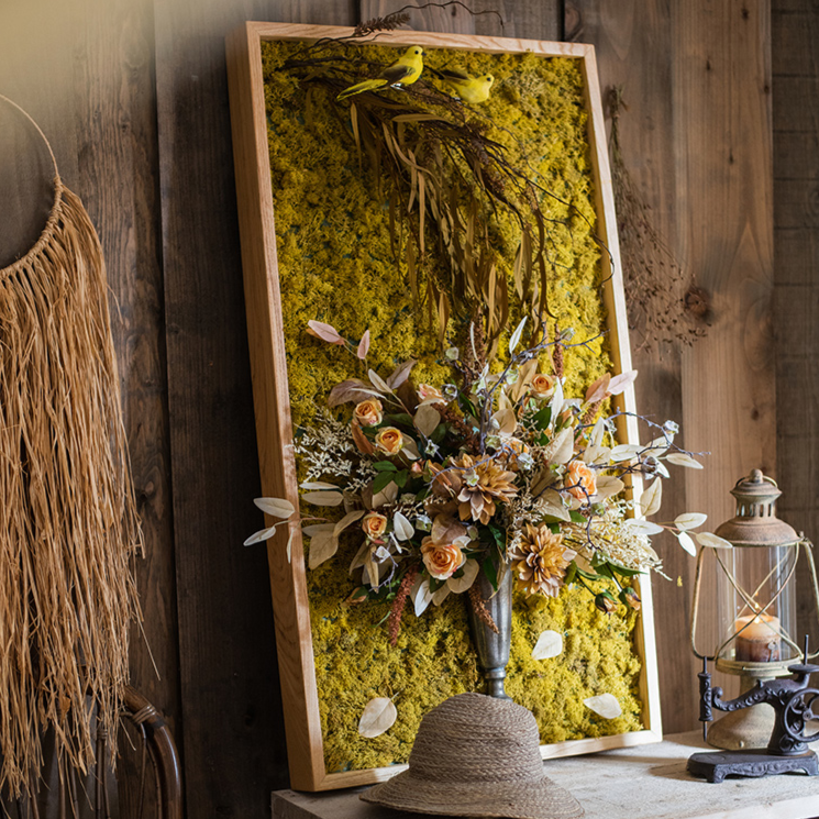 Large Golden Bird Vase 3D Framed Wall Art