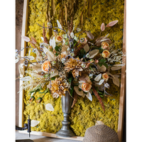 Artificial Plant Flowers Large Golden Bird Vase 3D Framed Wall Art