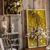 Artificial Plant Flowers Large Golden Bird Vase 3D Framed Wall Art - RusticReach