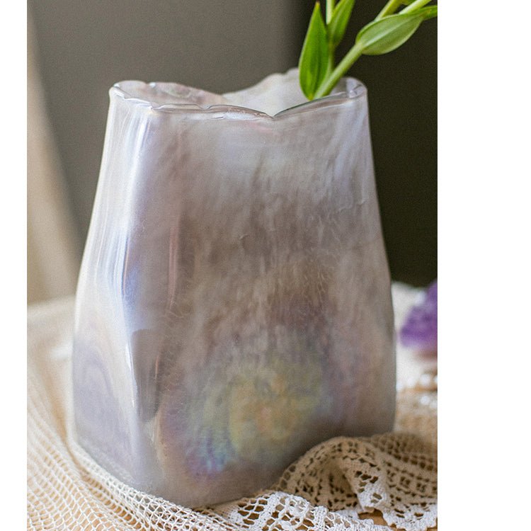 Gradient Color Art Glass Vase - RusticReach