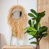 Handcraft Grass Hanging Round Mirror - RusticReach