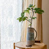 Gray Blue Handpainted Terracotta Table Vase - RusticReach