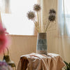 Gray Blue Handpainted Terracotta Table Vase - RusticReach