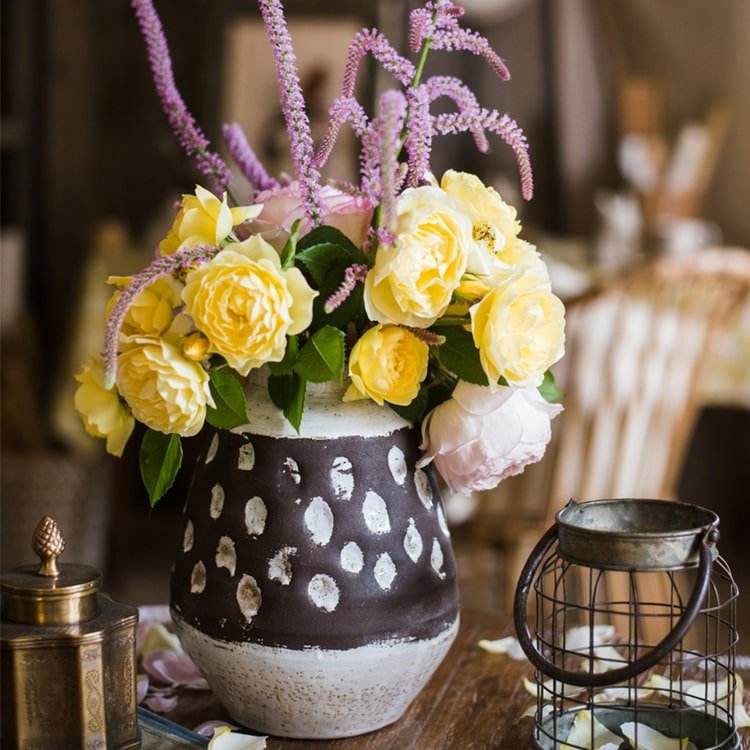 Handcrafted Ceramic Pottery Vase Brown - RusticReach