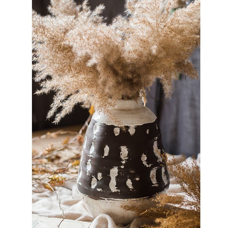 Handcrafted Ceramic Pottery Vase Brown - RusticReach