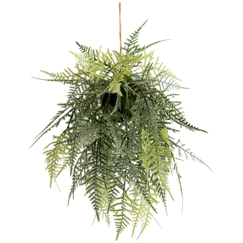 Faux Artificial Asparagus Setaceus Hanging Fern Plant - RusticReach