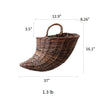 Horn Shape Willow Hanging Basket Planter - RusticReach
