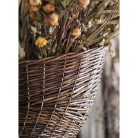 Horn Shape Willow Hanging Basket Planter