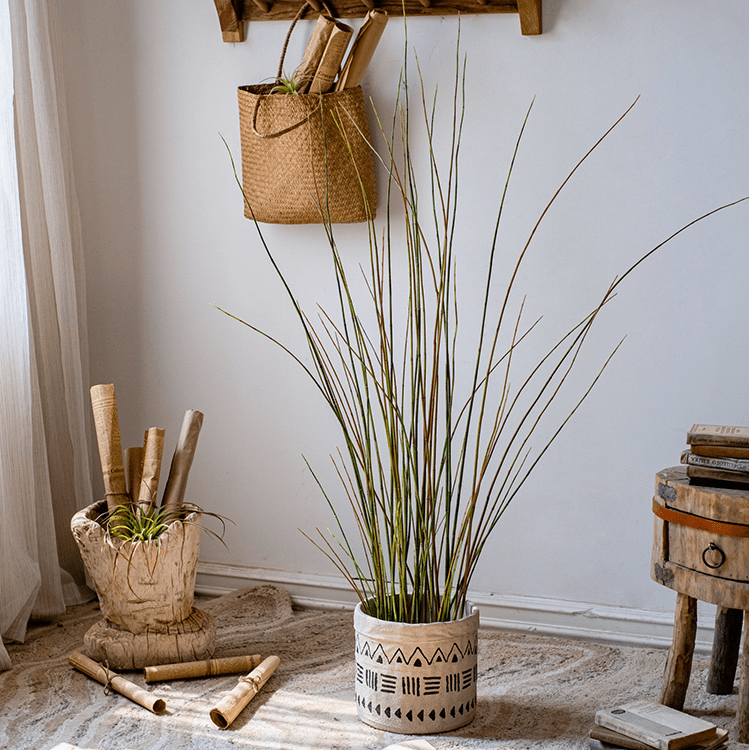 Artificial Faux Rough Horsetail Plant Long Stem 54 inch Tall, Green