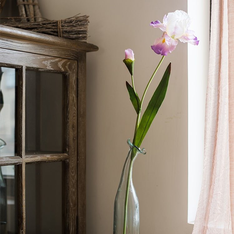 Faux Artificial Iris Flower Stem 31.5" Tall Silk - RusticReach