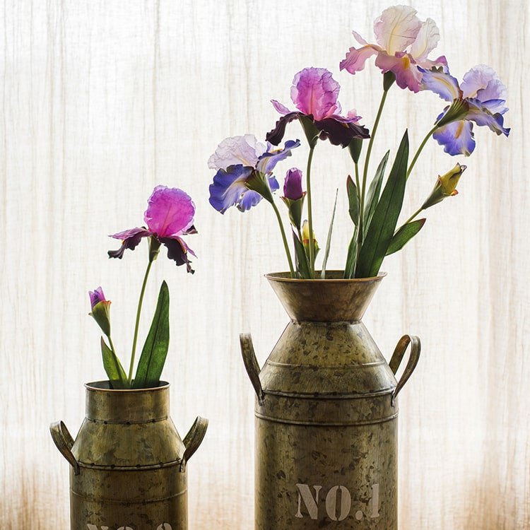 Faux Artificial Iris Flower Stem 31.5" Tall Silk - RusticReach