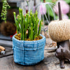Pants for Plants Blue Jeans Cement Flower Pot - RusticReach