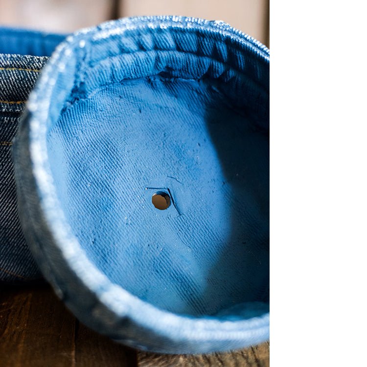 Pants for Plants Blue Jeans Cement Flower Pot - RusticReach