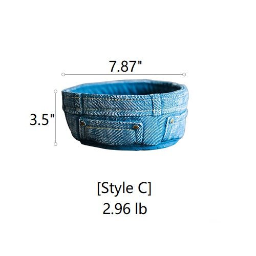 Pants for Plants Blue Jeans Cement Flower Pot - RusticReach
