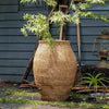 Large Basket Cement Pot Backyard Planter - RusticReach