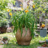 Large Basket Cement Pot Backyard Planter - RusticReach