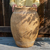 Large Basket Cement Pot Backyard Planter - RusticReach