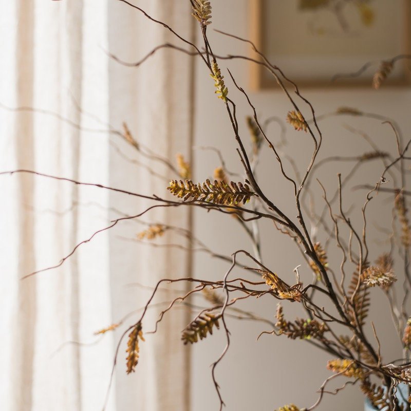 Artificial Dried Ling Yu Grass Stem 47" Tall Faux - RusticReach