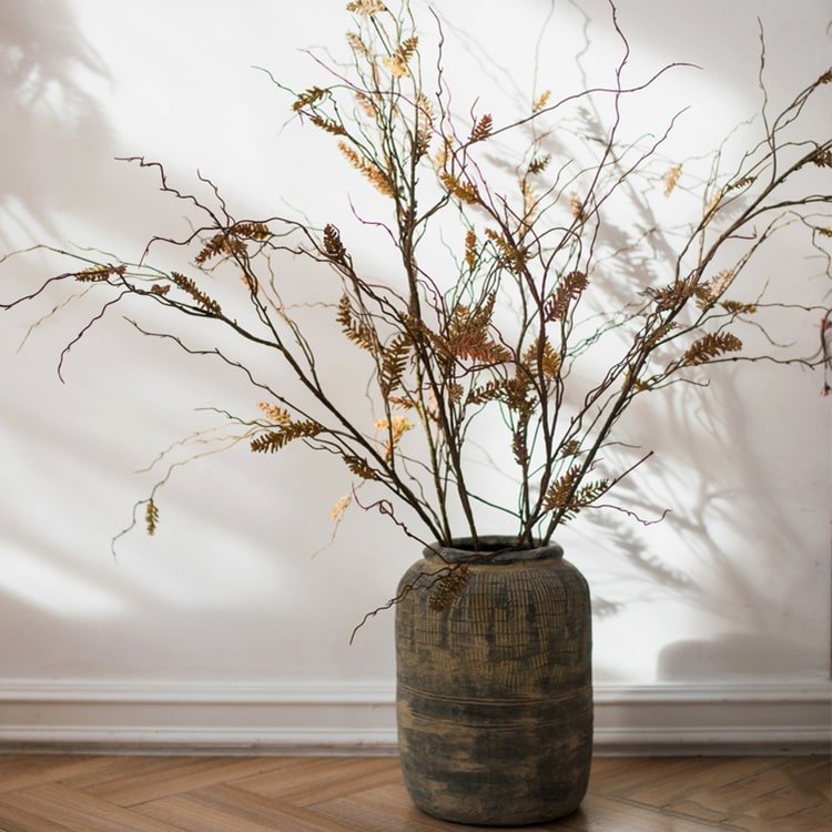 Artificial Dried Ling Yu Grass Stem 47" Tall Faux - RusticReach