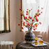 Artificial Makino Fruit Stem in Orange Red 39" Tall Silk Plant - RusticReach