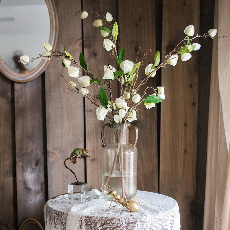 Artificial Makino Fruit Stem in White 39" Tall - RusticReach