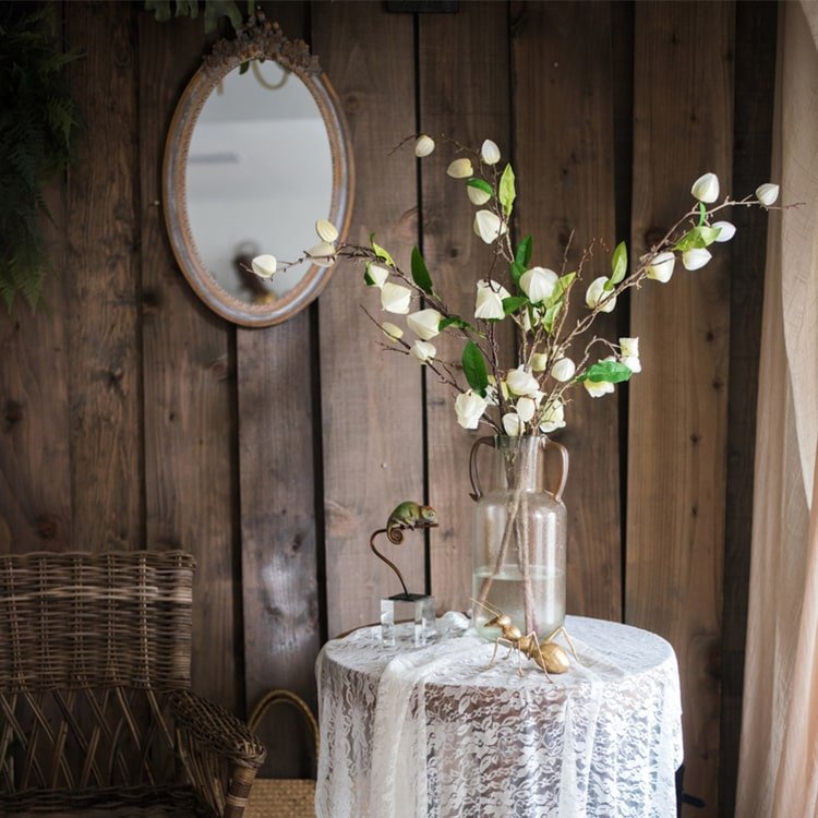 Artificial Makino Fruit Stem in White 39" Tall - RusticReach