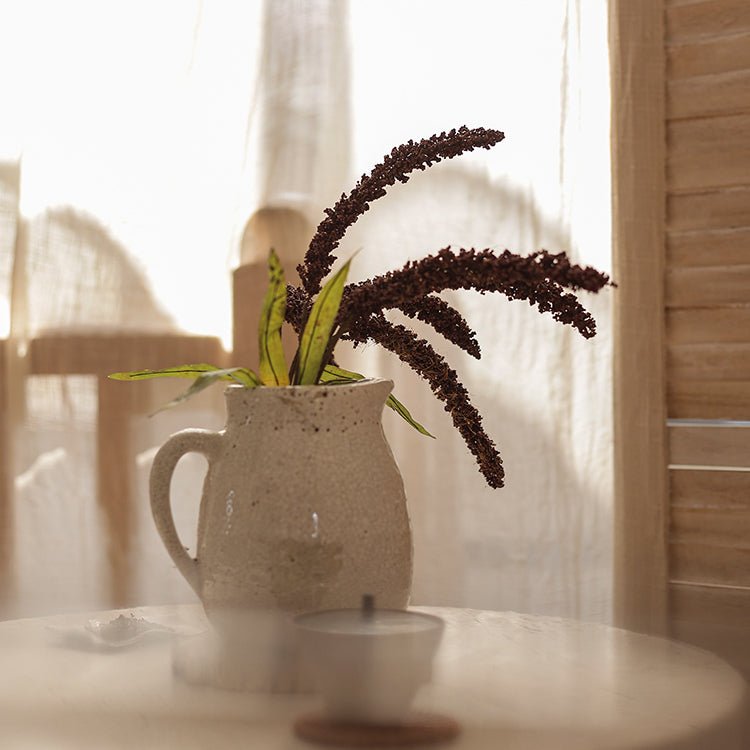 Artificial Millet Bundle in Dark Burgundy 19" Tall - RusticReach