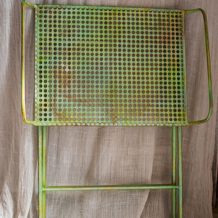 Green Farmhouse Metal Side Table - RusticReach