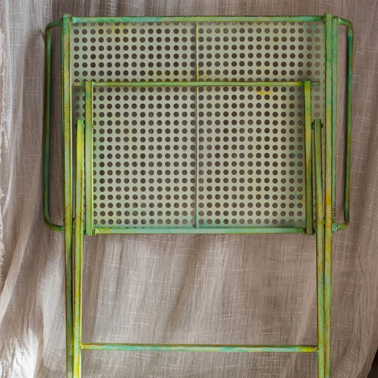 Green Farmhouse Metal Side Table - RusticReach